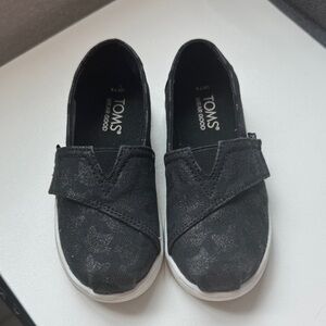 TOMS Kids Black and White Sneakers